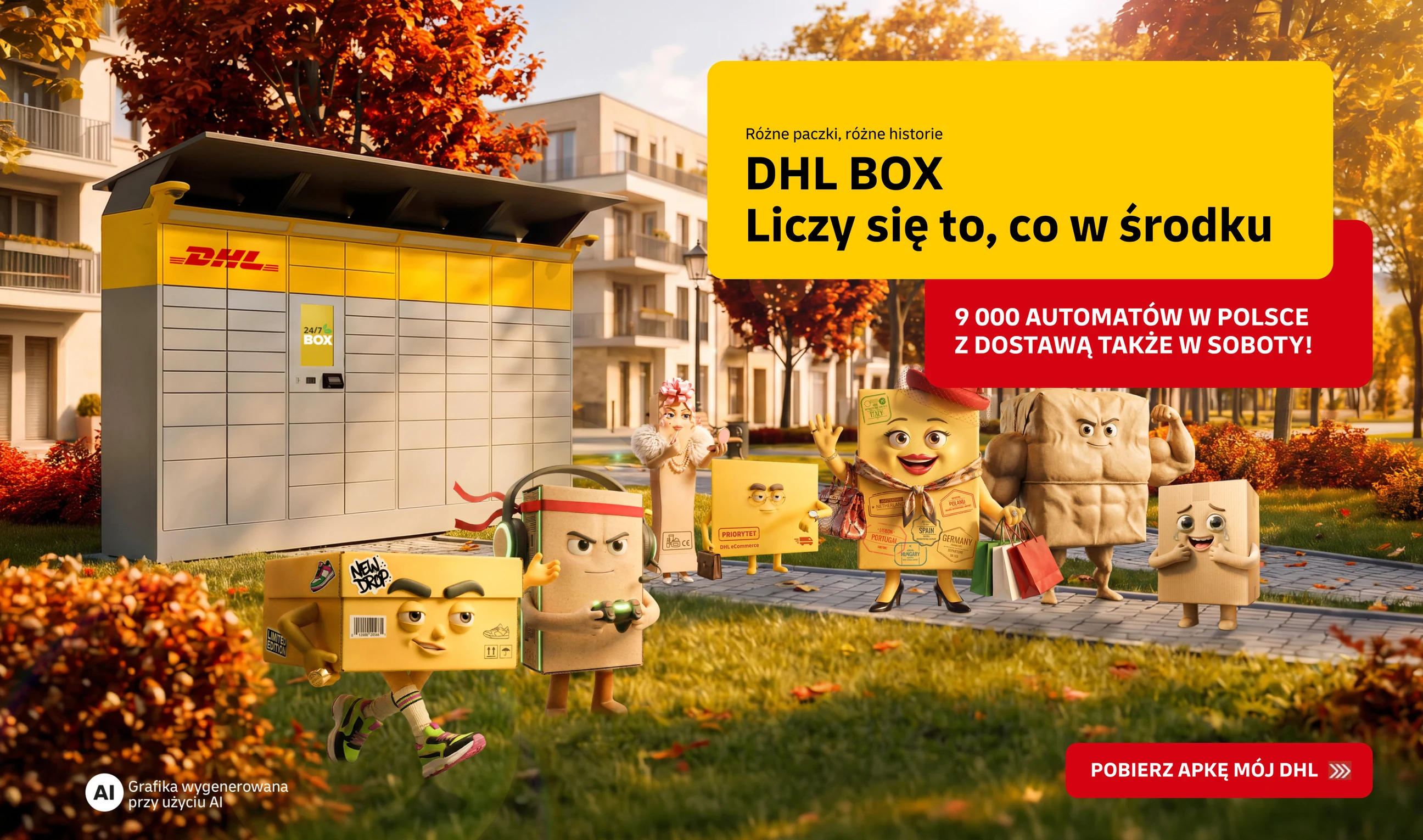 DHL BOX. Liczy się to, co w środku. 9 000 automatów w Polsce z dostawą także w soboty.
